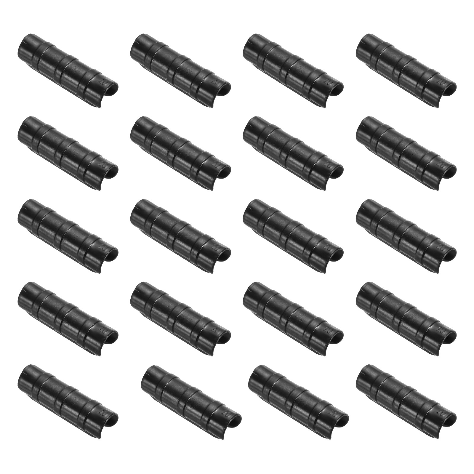 60Pcs 3/4" 20mm Greenhouse Snap Plastic Greenhouse Clamp Clip Tube Black