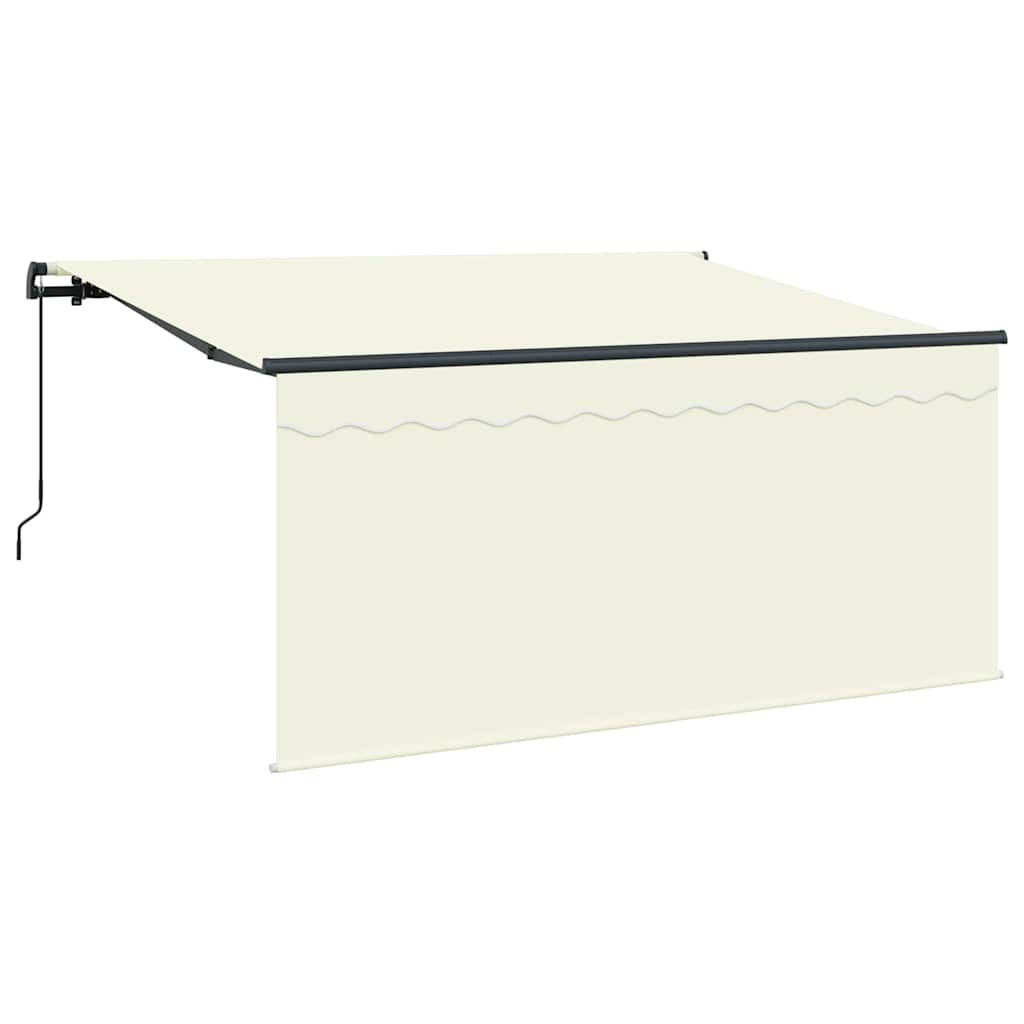 vidaXL Retractable Awning Cream 300 x 200 cm Polyester and Aluminium, Garden Awn