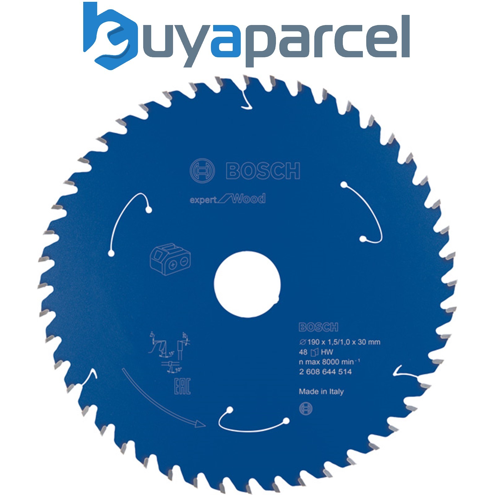 Bosch Expert Wood Circular Saw Blade Cordless Saws 190x1.5/1x30 T48 2608644514