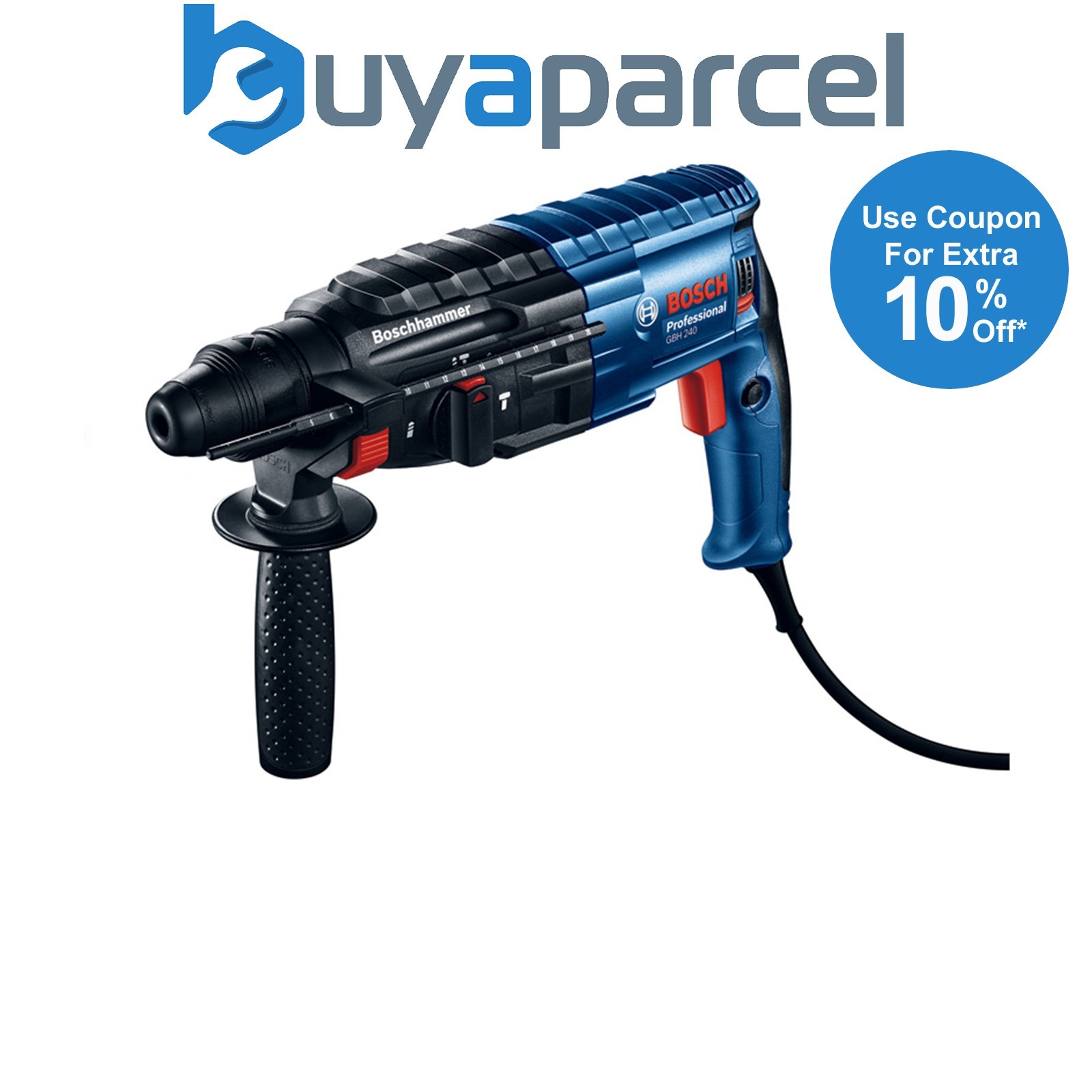 Bosch PRO Rotary Hammer with SDS plus GBH 240 Carrying case 0611272170