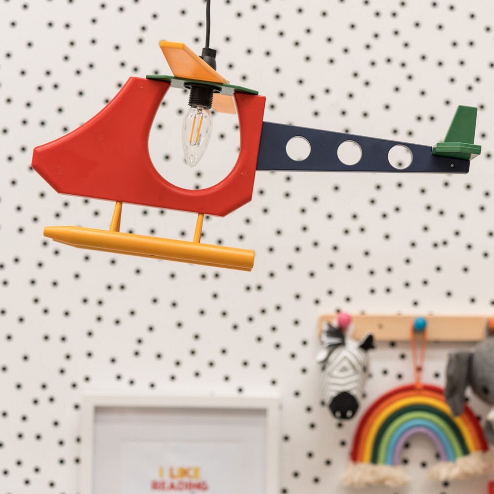 Children's Ceiling Light Shade Helicopter Pendant Bedroom Playroom Lampshade