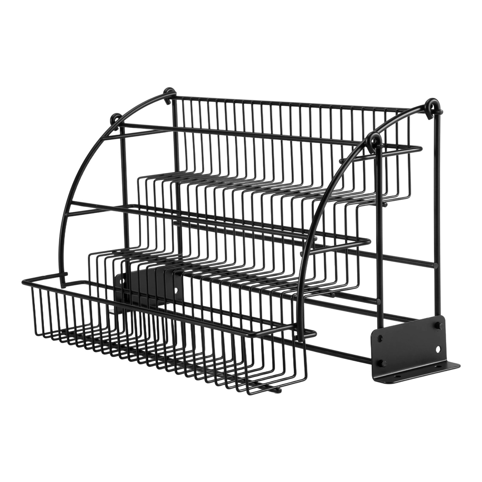 Metal 3-Tier Pull Down Spice Rack - Retractable Capacity4478
