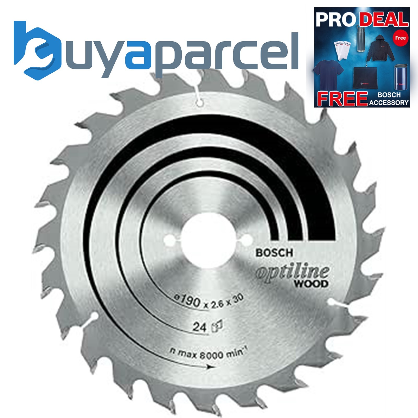 Bosch PRO 160mm x20 x 2.6mm 36 Tooth Optiline Wood Circular Saw Blade 2608640597