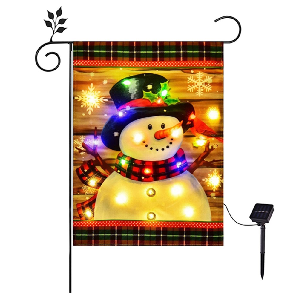 3X(Led Garden Flag 12X18In Sided for Yard Garden Lawn E2U4)4704