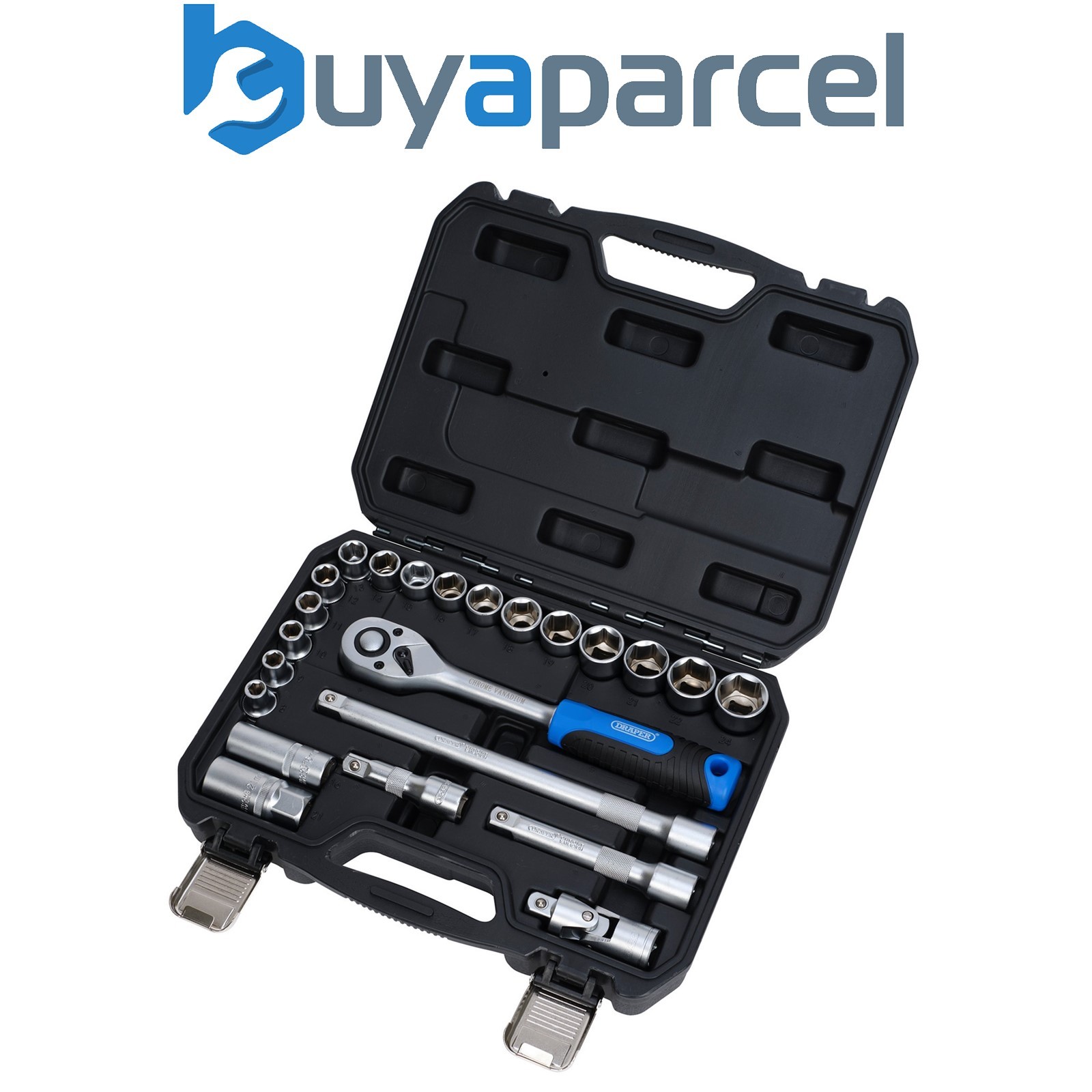 Draper 24229 Draper HI-TORQ Metric Socket Set, 1/2" Sq.. Dr. (23 Piece)