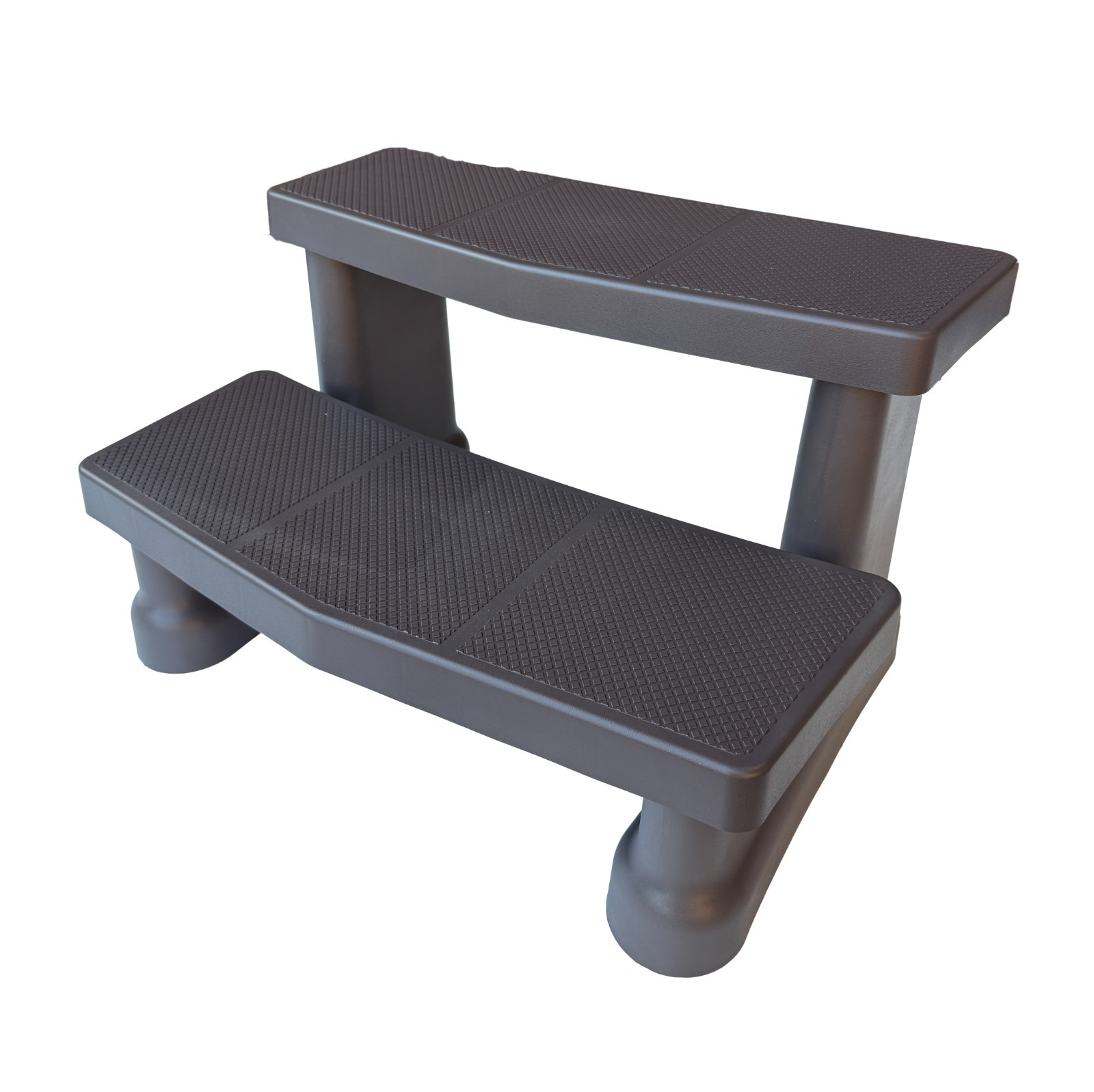 Happy Hot Tub 2 Tier Brown Espresso Steps For Round or Square Tubs Spa Caravan