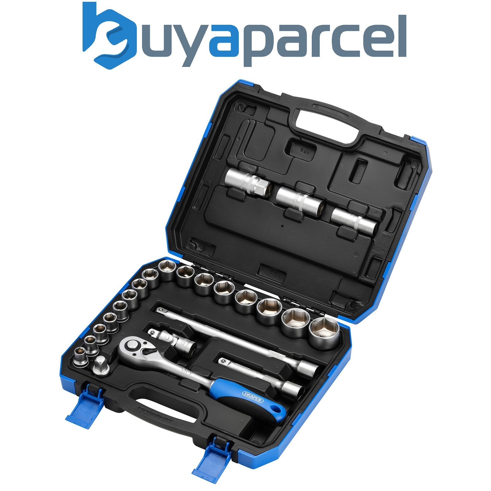 Draper 16362 Metric Socket Set, 1/2" Sq. Dr. (24 Piece)