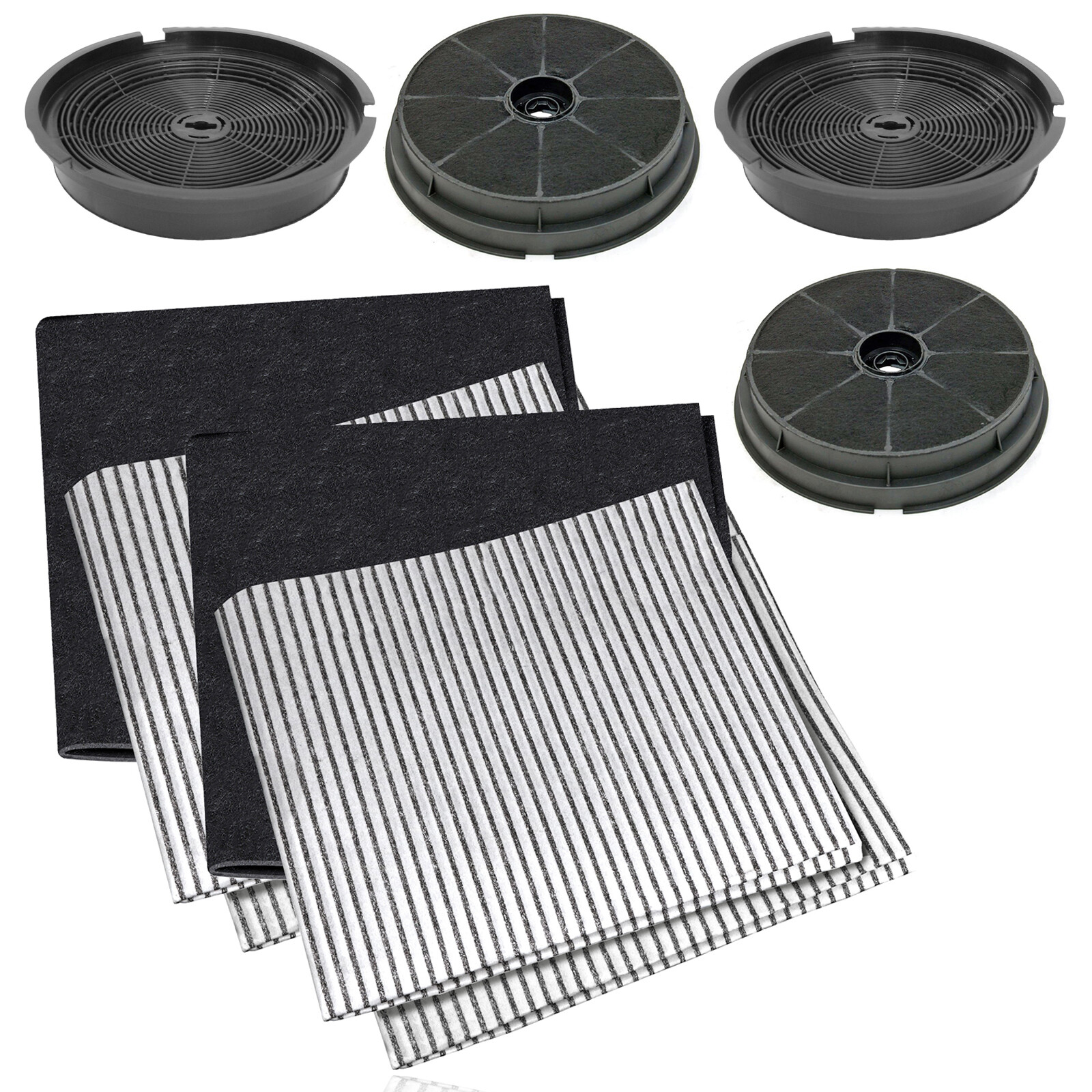 Cooker Hood Filter Kit for B&Q CATA DESIGNAIR Carbon + Grease 10 Piece Set