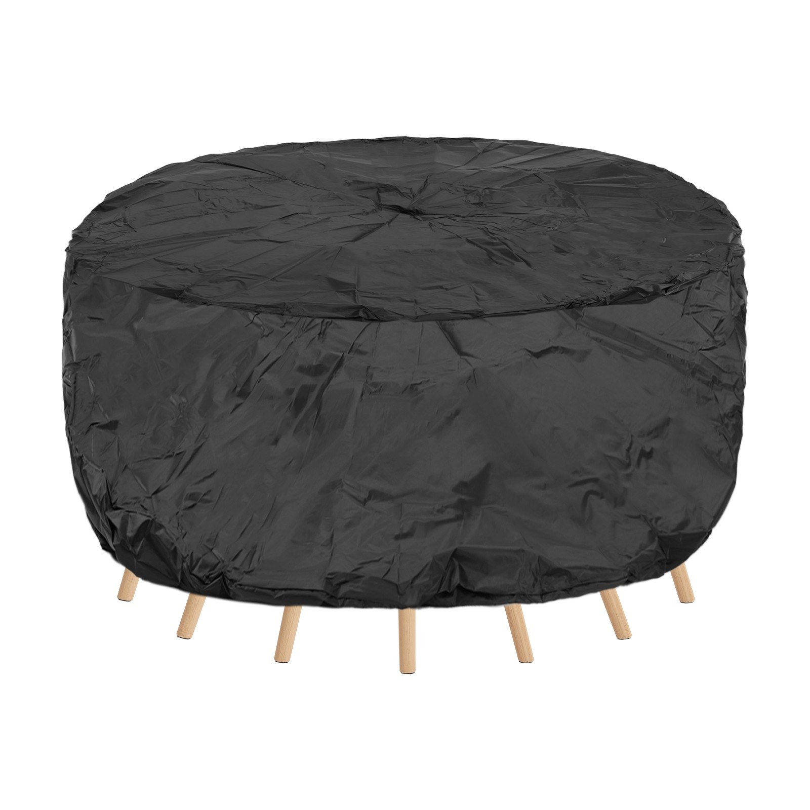Round Patio Furniture Covers, 89" DIA x 39" H Outdoor Table Chair Cover, Black