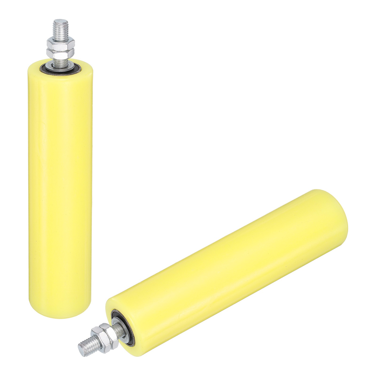 2Pcs Slide Gate Guide Roller, 6" Nylon Sliding Gate Support Assembly, Yellow