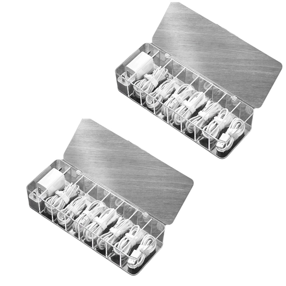 Headphone Data Cable Charging Cable Storage Box Desktop Stationery with9410