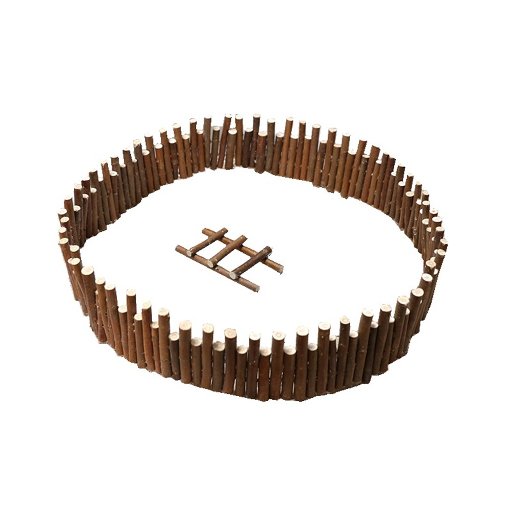 2X(Wooden Fence Small Wooden Stake Decoration Small Decorative Supplies V2G6)