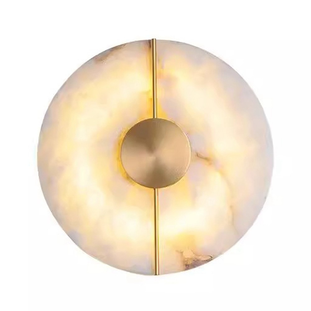 Modern Marble Wall Lamp Alabaster Living Room Gold Copper Home Indoor9599