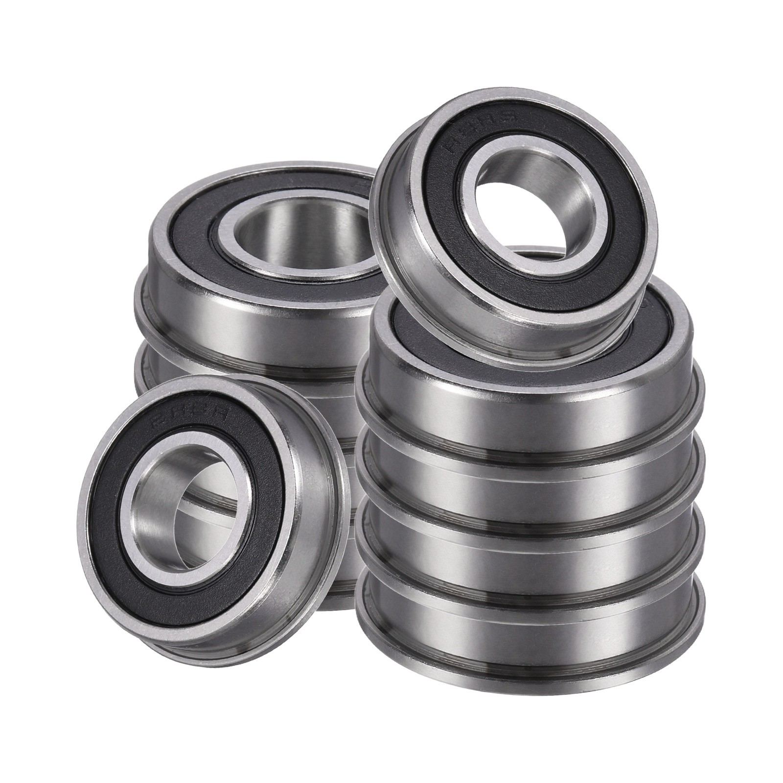 10Pcs FR8-2RS Flanged Ball Bearings, 1/2"x1-1/8"x5/16" Deep Groove Bearing