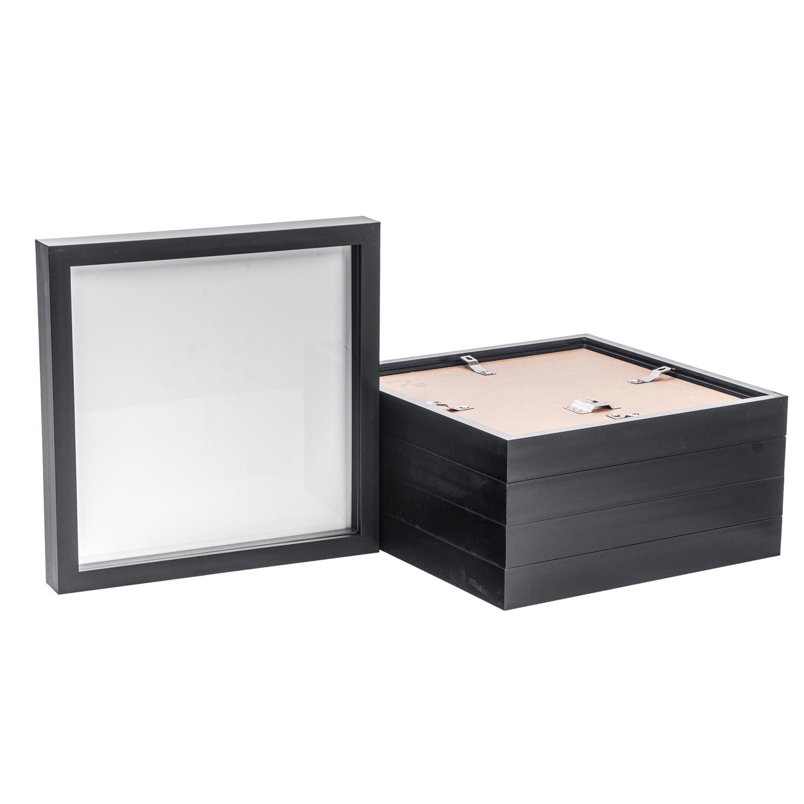 5x 3D Box Photo Frames Standing Hanging Craft Picture Frames 20 x 20" Black