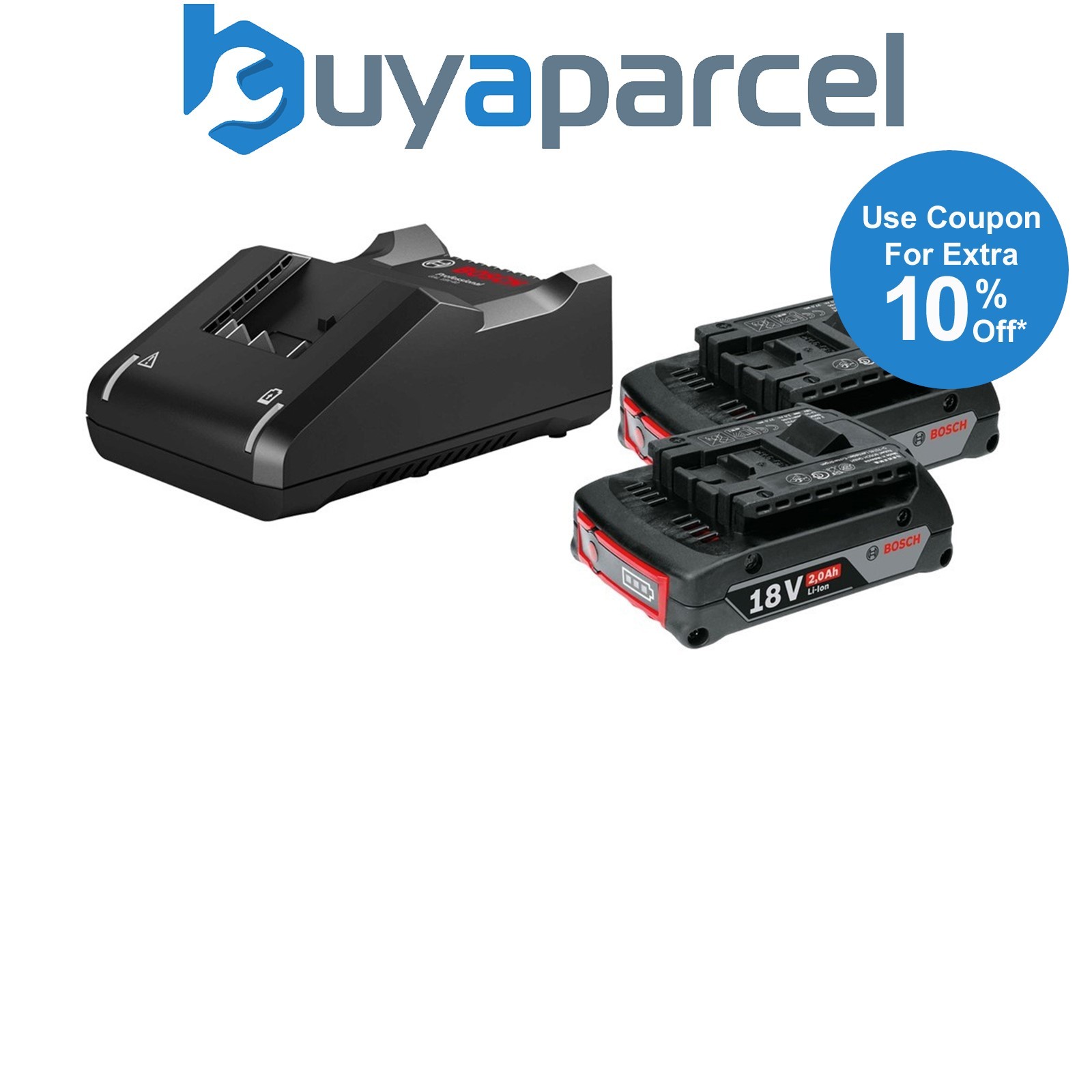Bosch GBA182SET 18v Starter Set - 2 x 2.0ah Batteries + GAL18V40 Fast Charger