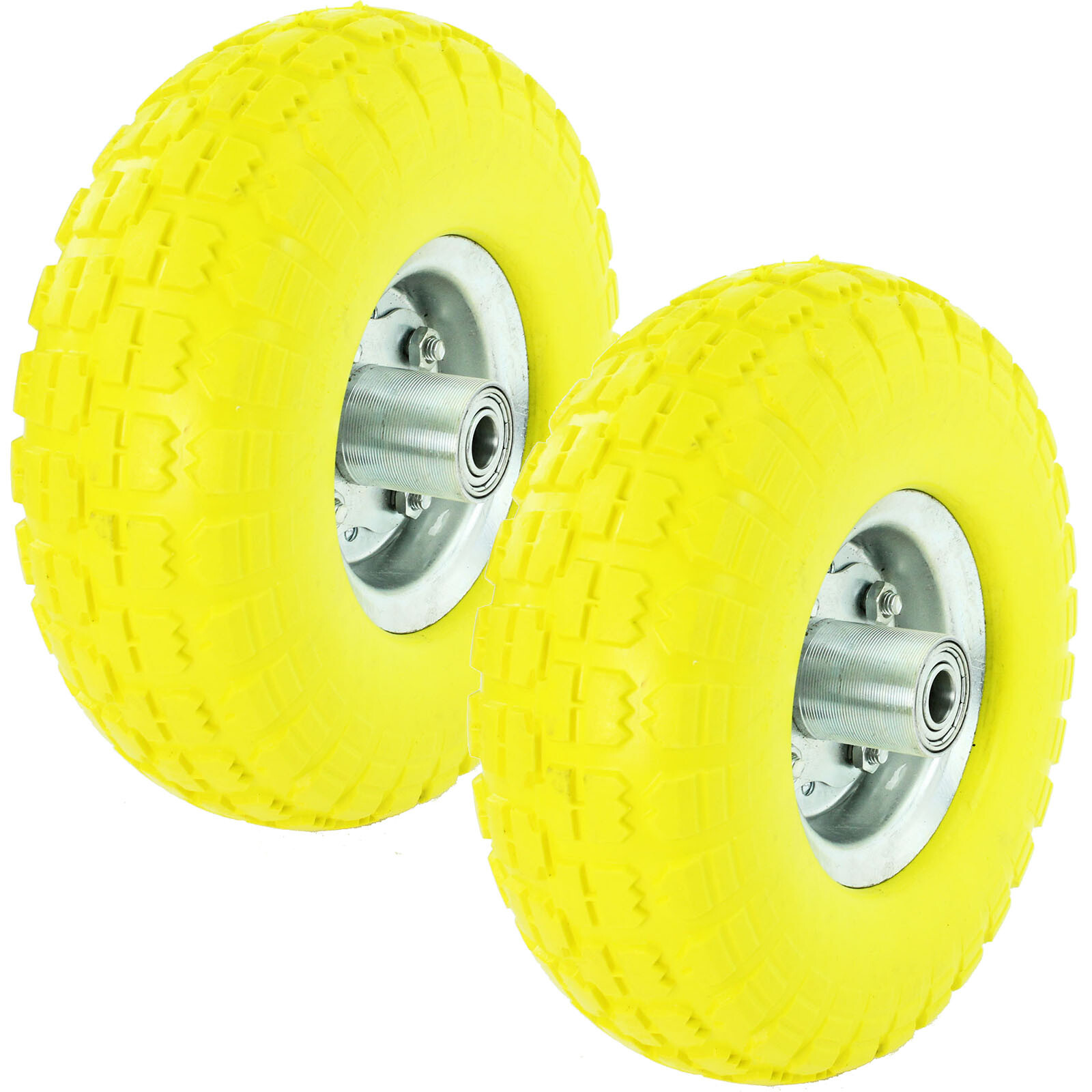 10" Solid Wheel Sack Truck Trolley Cart Puncture Proof 4.10/3.50-4 Pneumatic x2