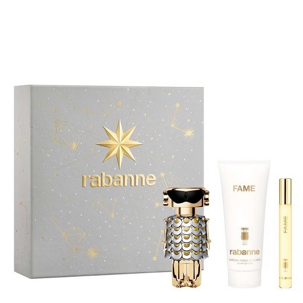 PACO RABANNE FAME 50ML+ 10ML EDP SPRAY + 75ML PERFUMED BODY LOTION GIFT SET 2025