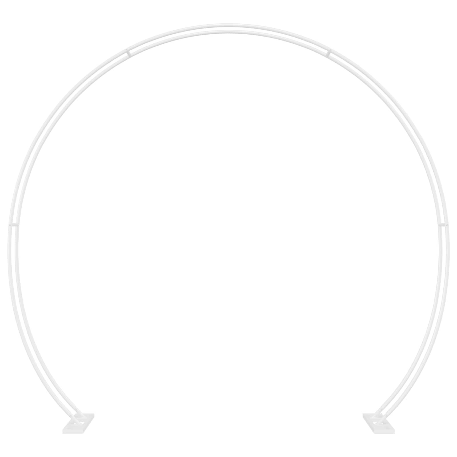 vidaXL Wedding Arch White 223 x 45 x 201 cm Steel, Garden and Terrace Design, Ro