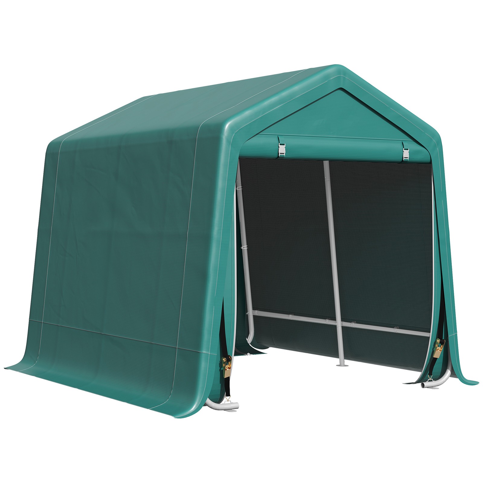 Outsunny Outdoor Garden Storage Shed Waterproof Bike Tent w/ Zipper Doors
