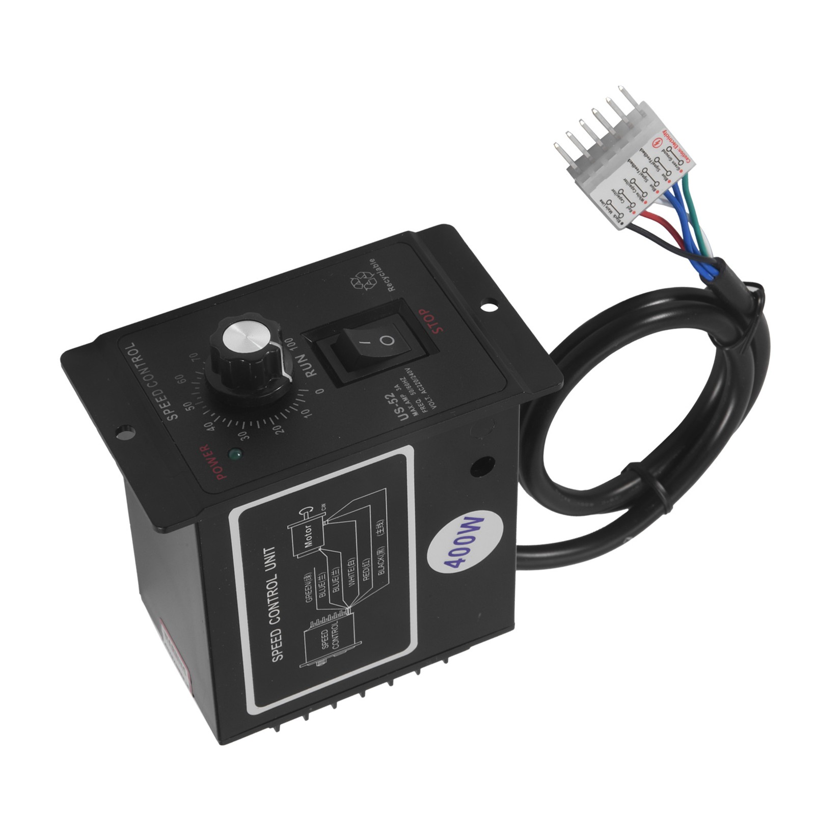 6X(400W Motor Speed Controller AC 220V Motor Speed Regulator Controller8585