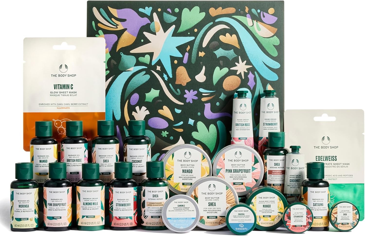 The Body Shop Classic Beauty Advent Calendar 2025 (1x Gift Set), 24-Day Skincar