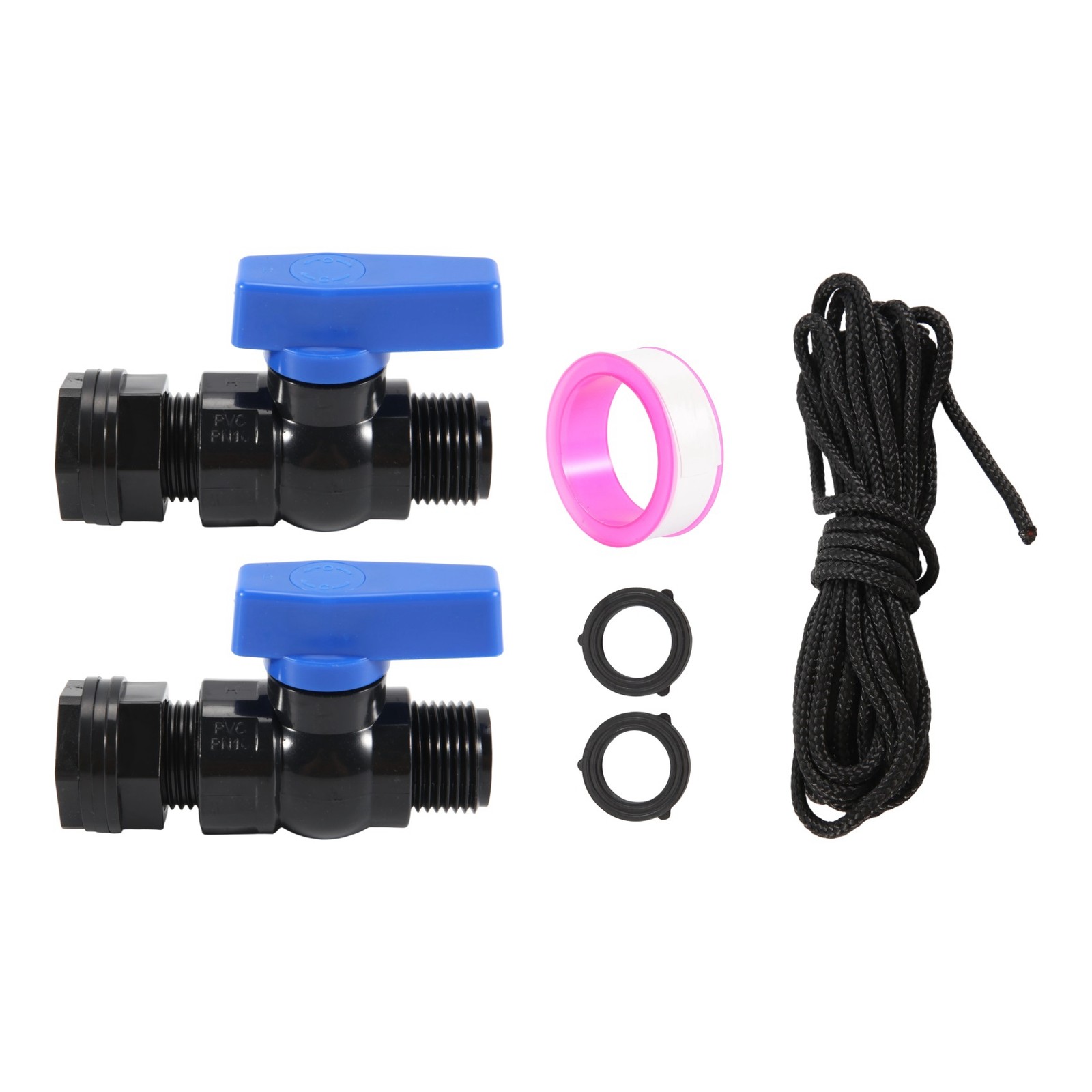 6X(Rain Spigot Kit 2Pack 3/4inch GHT Garden Hose Shut Off with Bulkhead1648