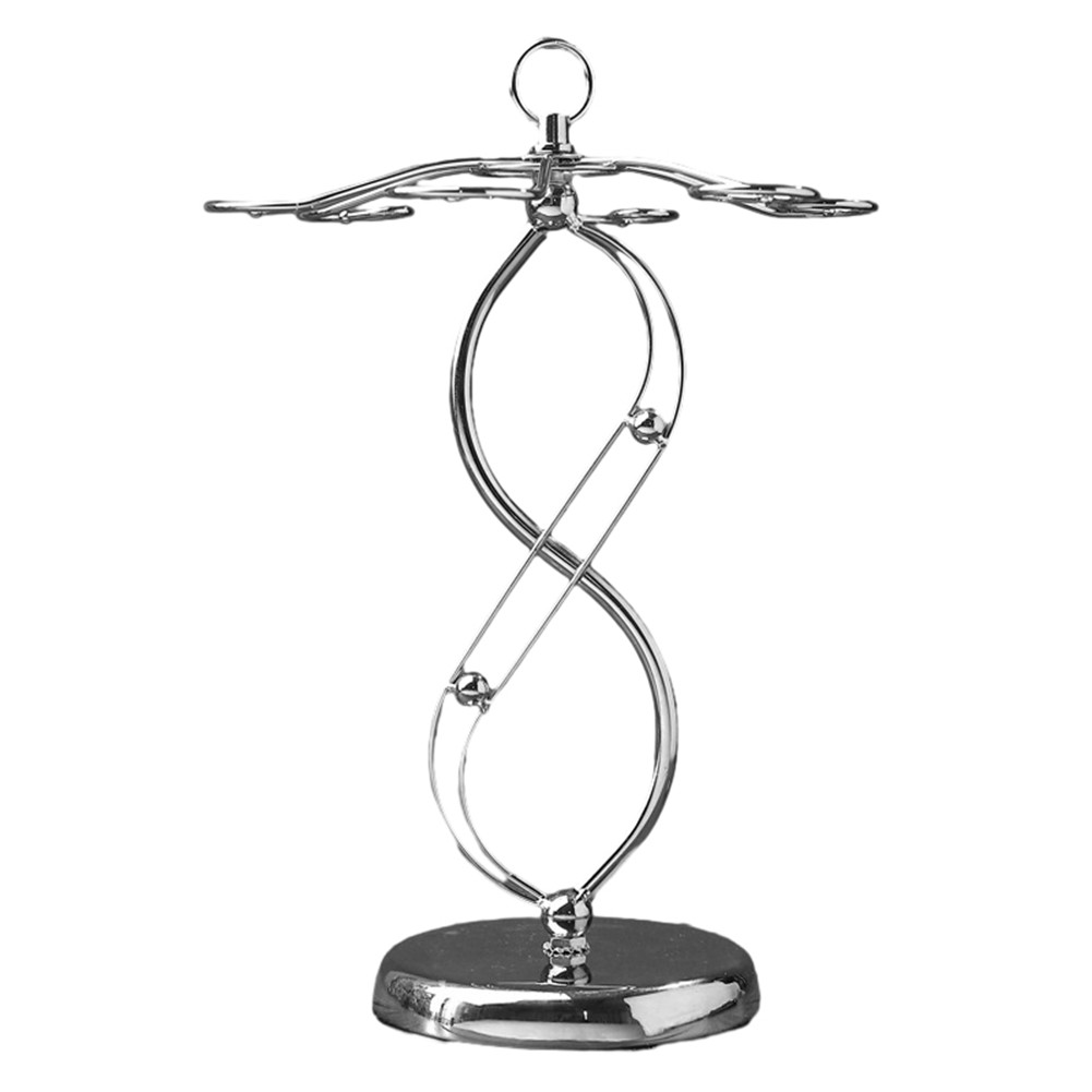 Iron Countertop Wine Glass Holder with Scrollwork , Freestanding Tabletop3766