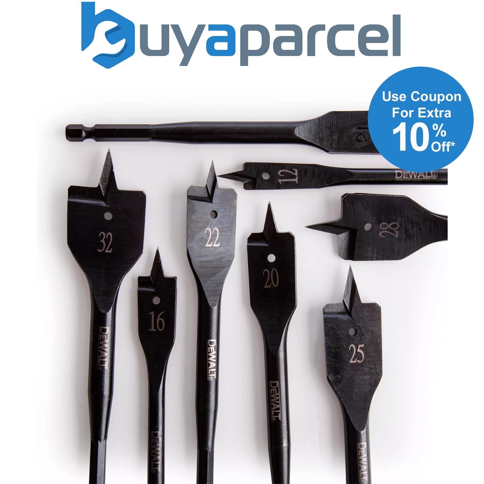 DeWalt DT7943 Extreme Flat Wood Spade Bit Set 8 Piece DT7943B 12mm - 32mm + Case