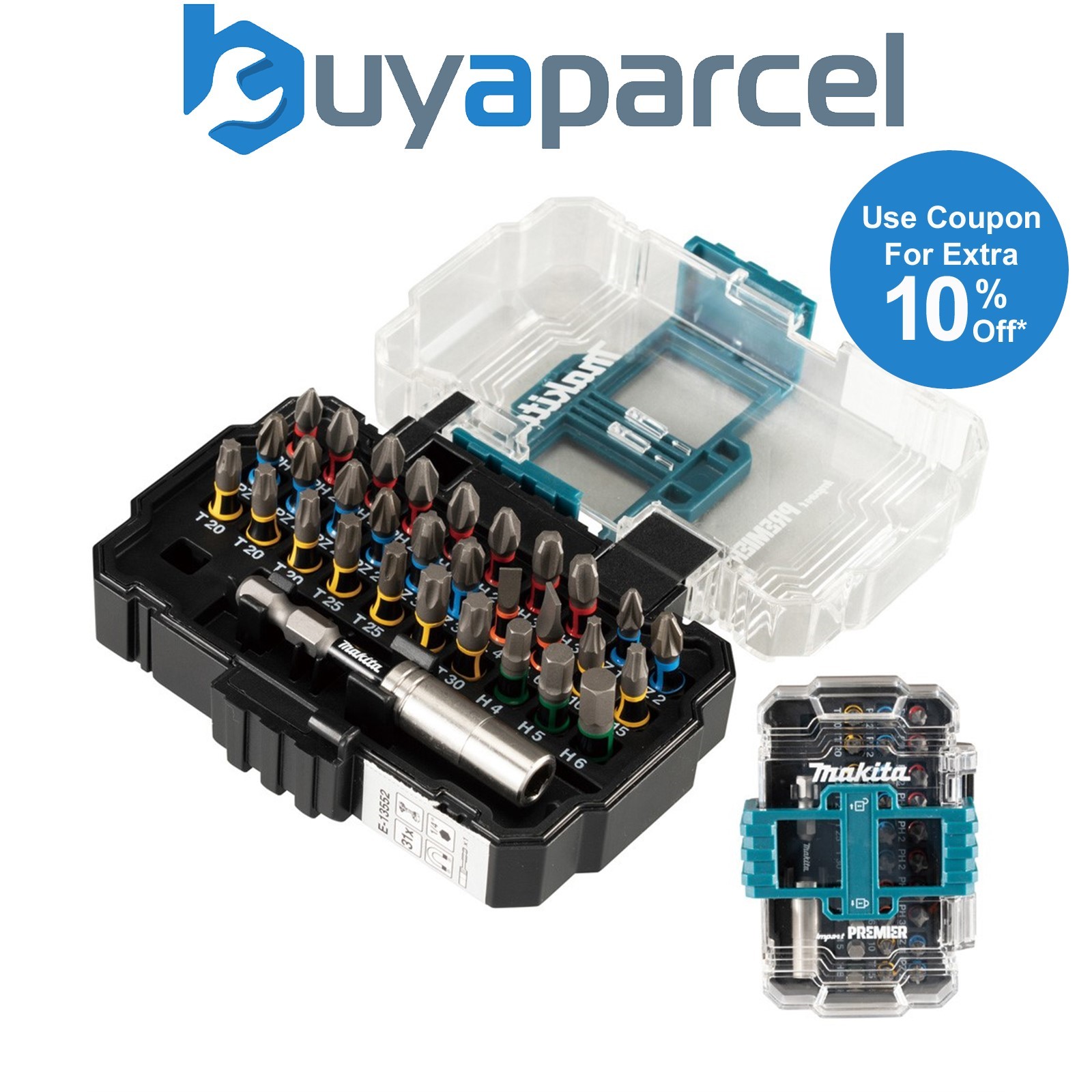 Makita E-13552 31 Piece Impact Premier Torsion Screw Bit Set Impact Driver +Case