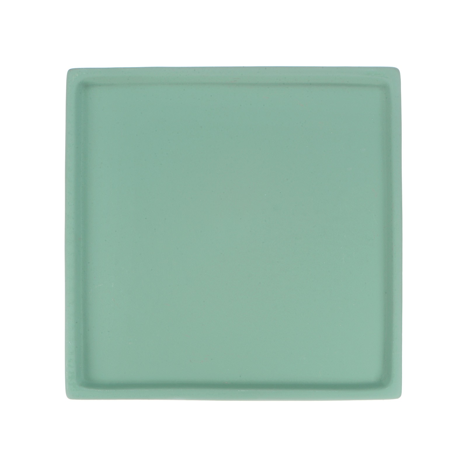 Ceramic Plant Saucer, 7.1 Inch Saucer Drip [Square Dark Green]