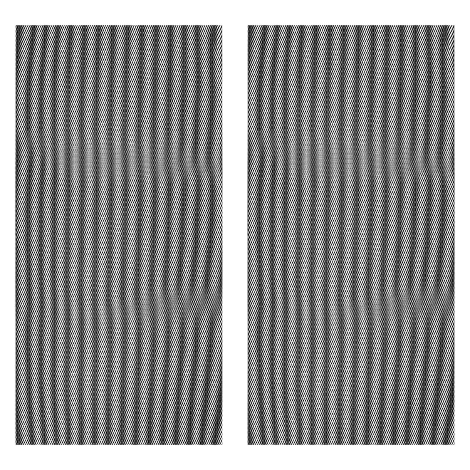 PC Fan Dust Mesh 39.4"x19.7" 2mm Hole, 2 Pcs Dust Filter Black