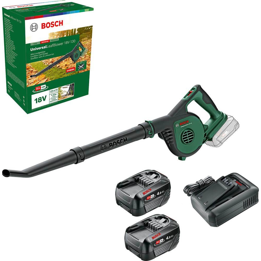Bosch UNIVERSALLEAFBLOWER 18V-130 P4A 18v Cordless Garden Leaf and Workshop Blow