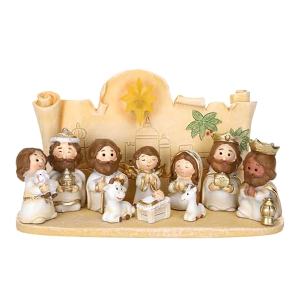 Nativity Set Version - 10 Piece Religious Manger Scene Resin Cute Version9670