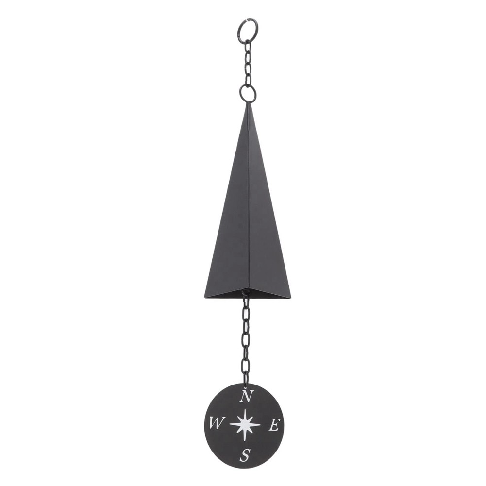2X(1 PCS Retro Iron Triangle Wind Bell As Shown Metal Wind Chimes Decor W6M2)