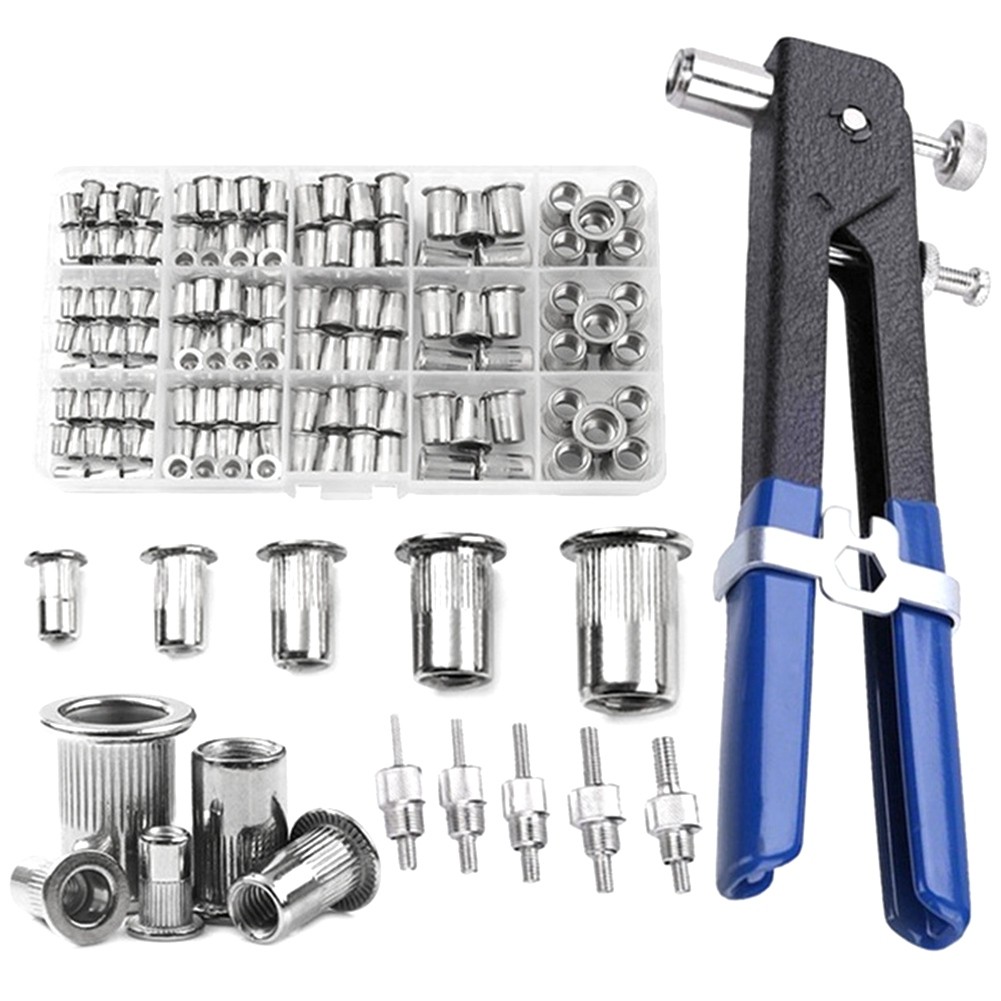 150PCS Rivet Nuts Plier Mandrel Kit M3//M5/M6/M8 Rivet Mandrels Repairtool5512