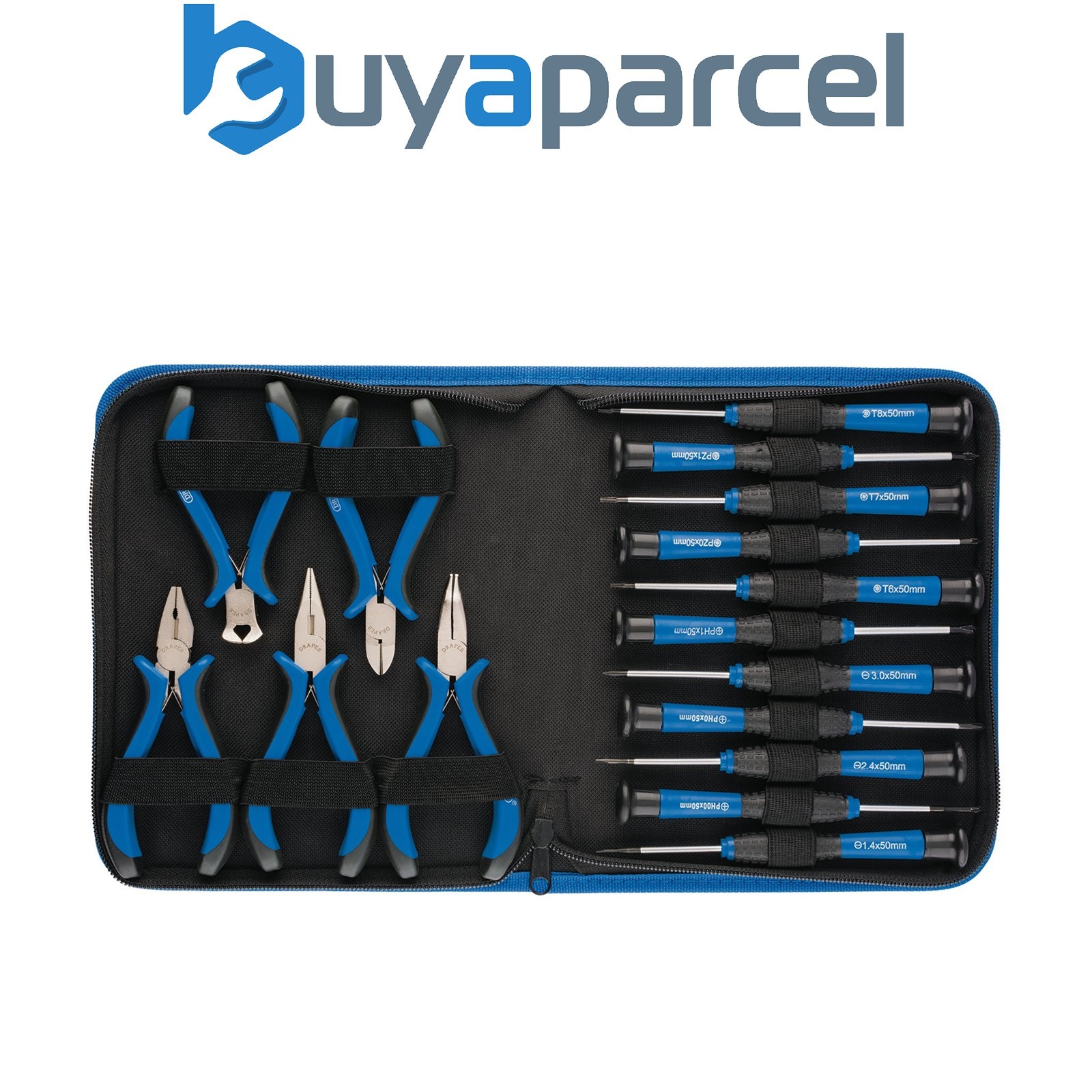 Draper 48958 Precision Pliers and Screwdriver Set (16 Piece)