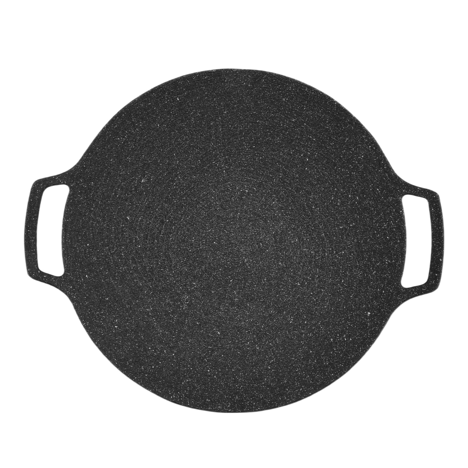 35cm Thick Cast Iron Frying Pan Flat Pancake Griddle Non-Stick Bbq Grill7271
