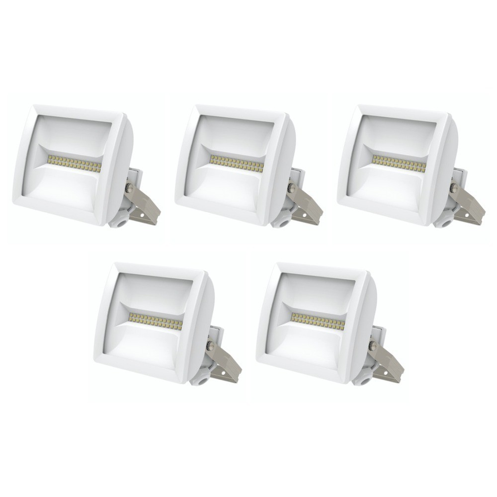 5 x Timeguard LEDX10FLWHN LED Wide Beam Floodlight Fittings – 10W (White)