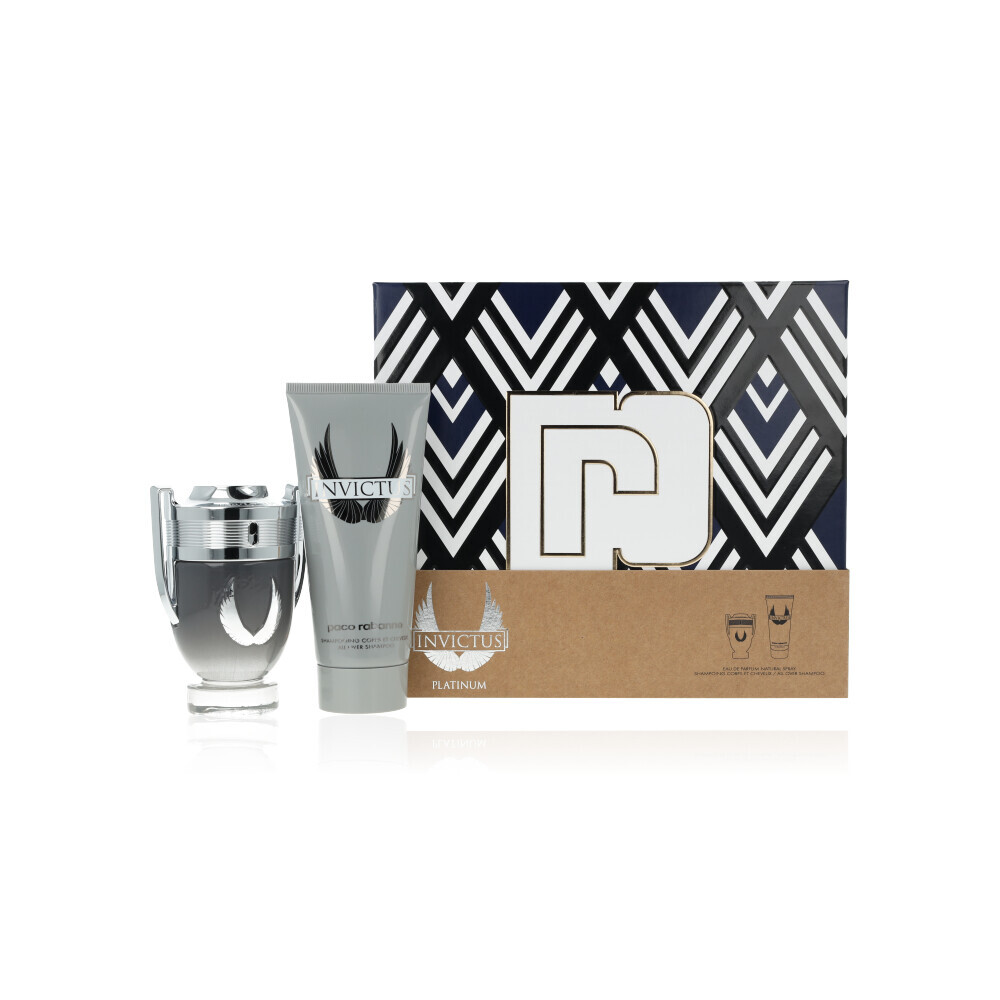 Paco Rabanne Invictus Platinum Giftset -EDP Spray 50ml , Shampoo 100ml - For HIM
