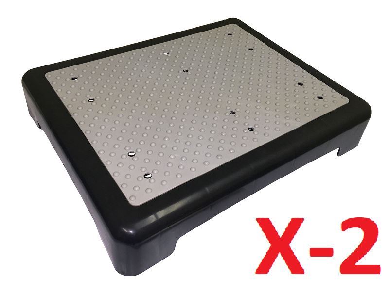 2 x OUTDOOR ANTI SLIP HALF DOOR STEP (2 steps) - MOBILITY - DISSABILITY AID