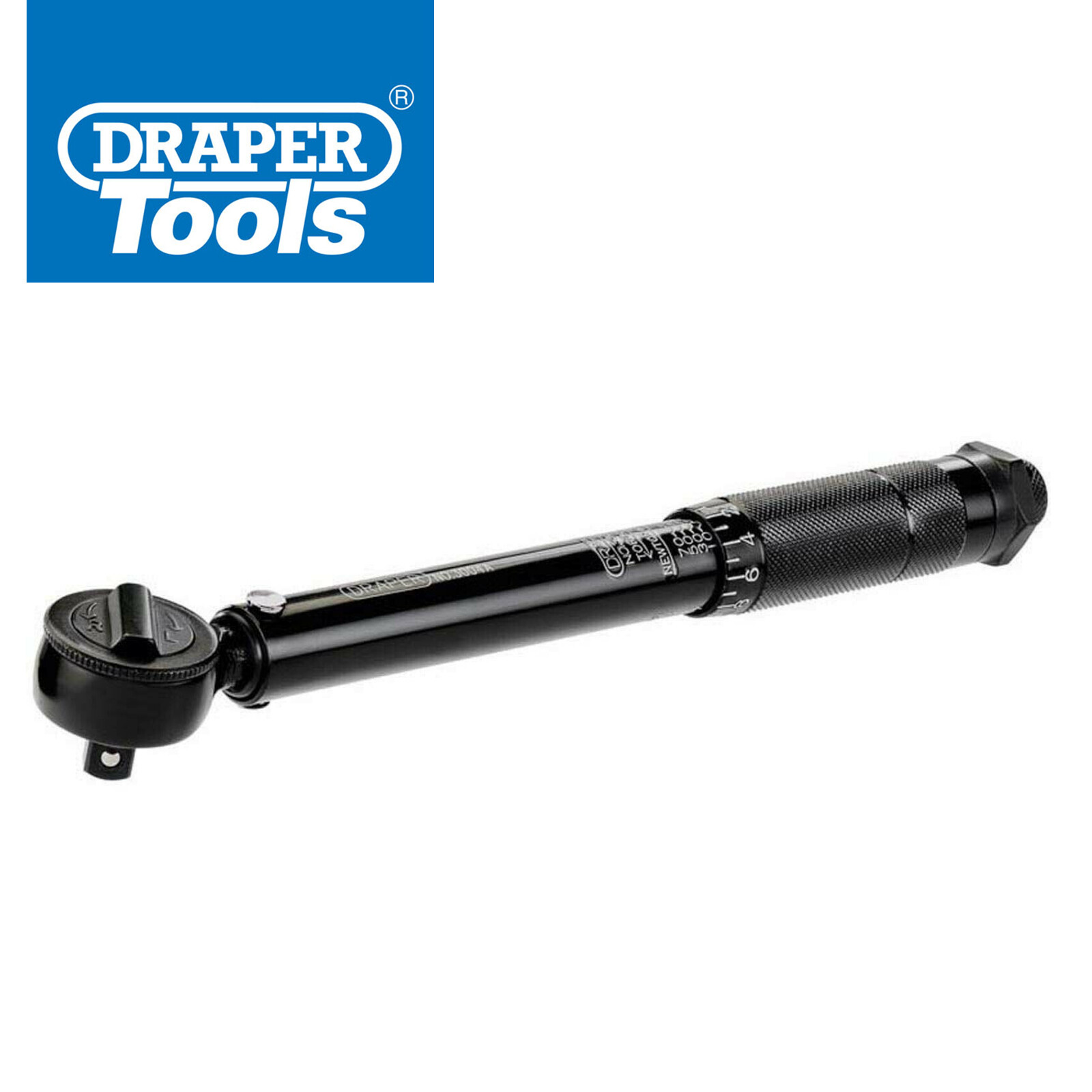 Draper 64534 Black Calibrated Ratchet Torque Wrench 3/8" Square Drive 10 - 80Nm