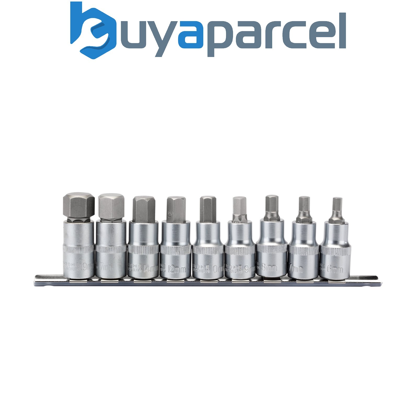 Draper 16307 Draper Expert Metric Hex. Socket Bit Set, 1/2" Sq. Dr., 55mm (9 Pie