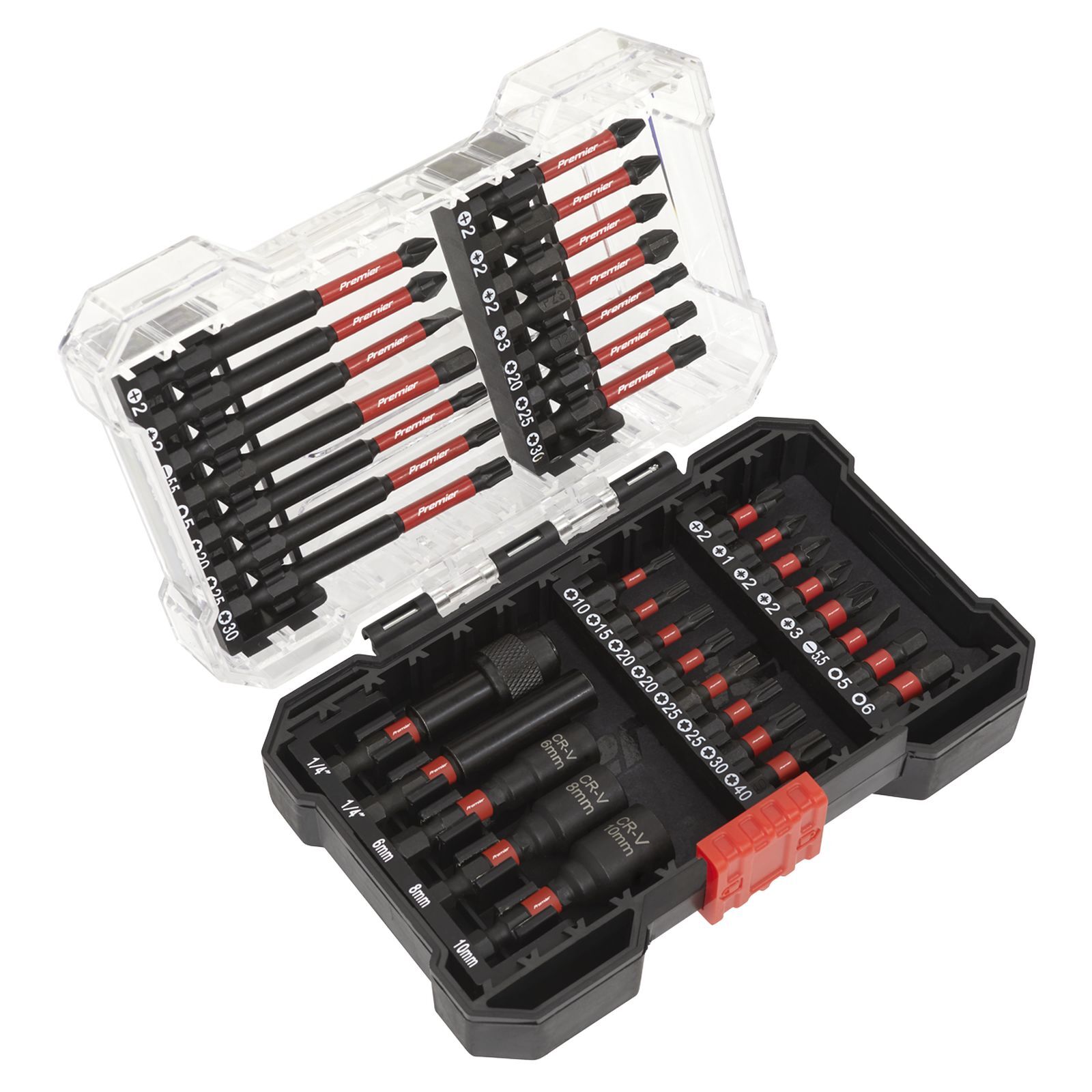Sealey Power Tool Bit Set 35pc Impact Grade With Carry Case - AK8283