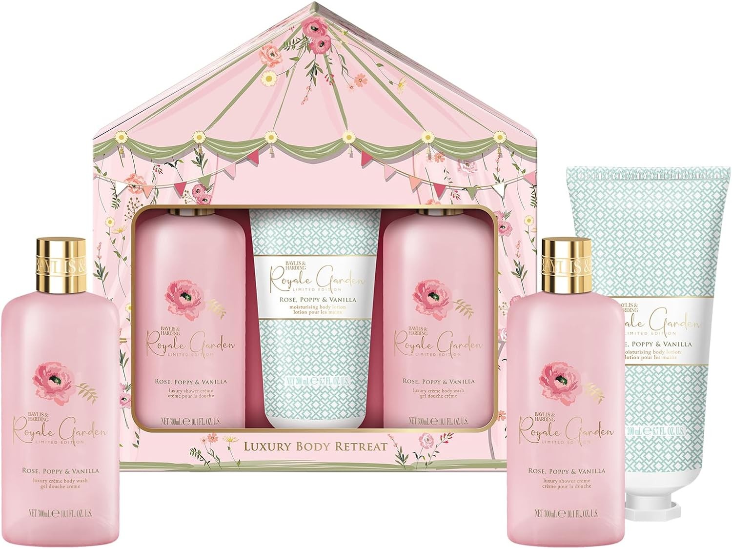 Baylis & Harding Royale Garden Rose, Poppy & Vanilla Luxury Body Retreat Gift S
