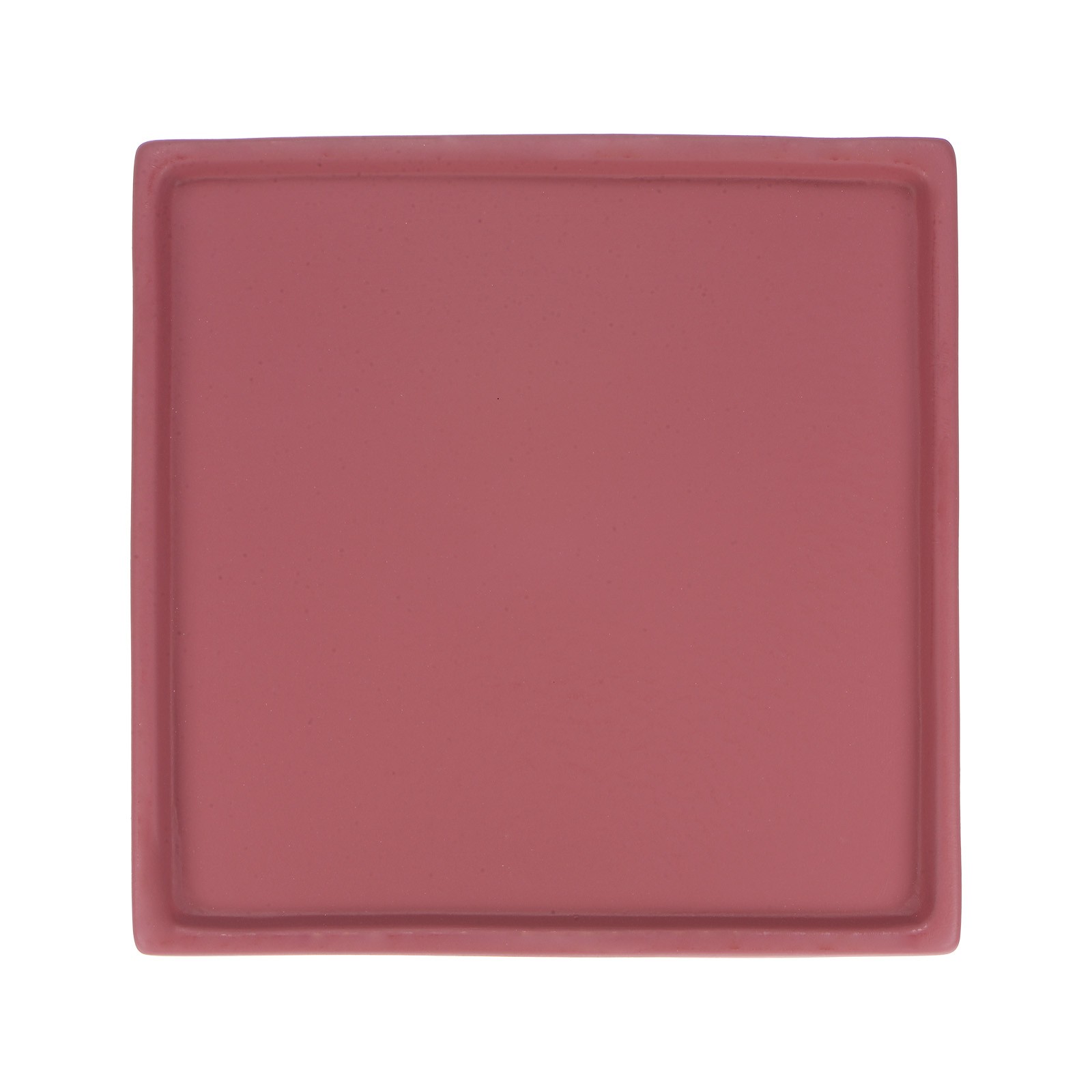 Ceramic Plant Saucer, 7.1 Inch Saucer Drip [Square Dark Red]
