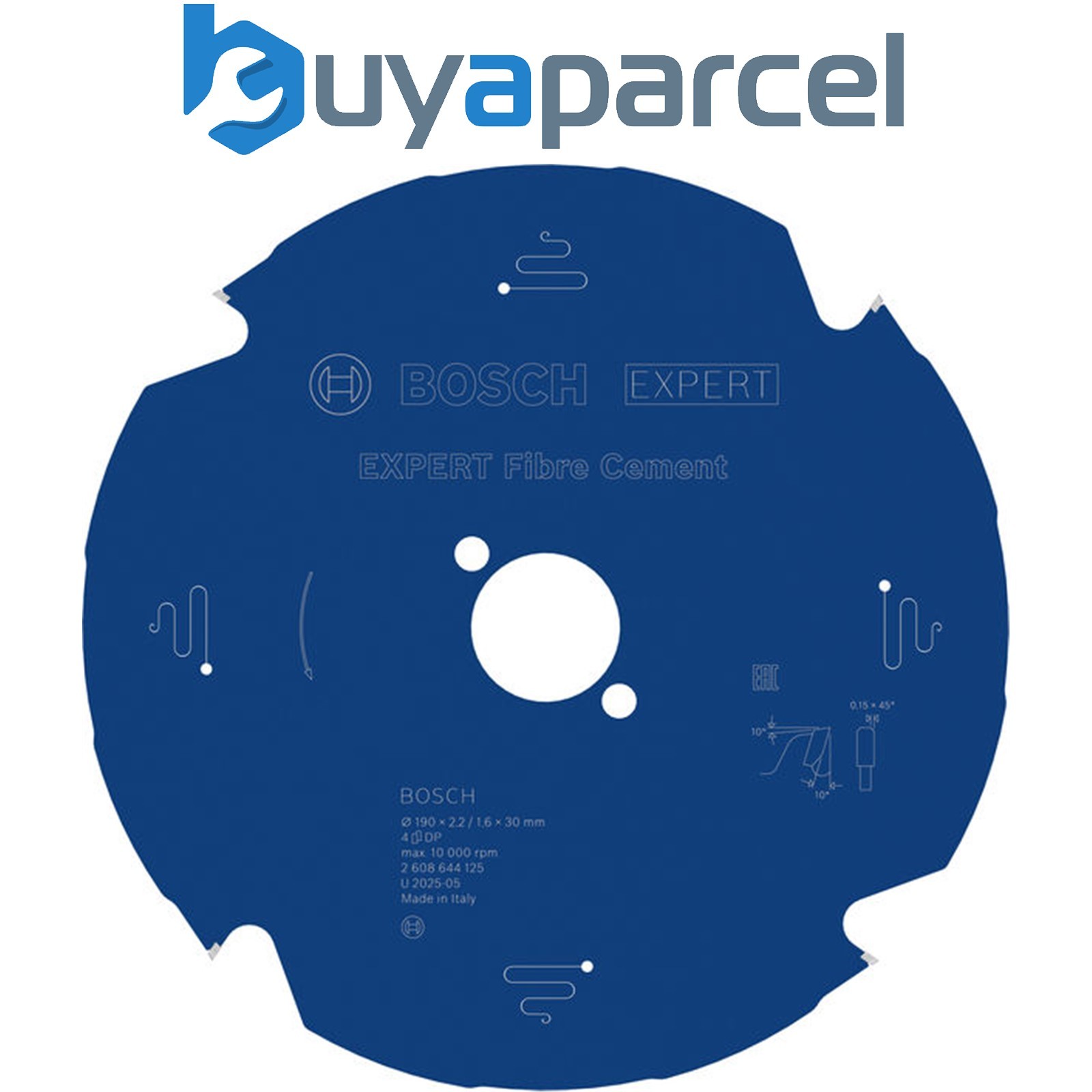 Bosch EXPERT Fibre Cement Circular Saw Blade 190 x 2.2/1.6 x 30 mm T4 2608644125