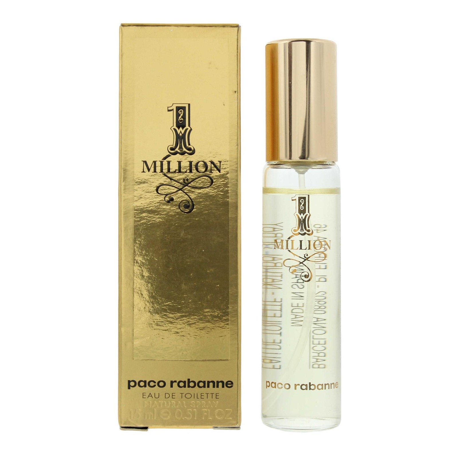 Paco Rabanne 1 Million Eau de Toilette 15ml Spray For Him - Damaged Box