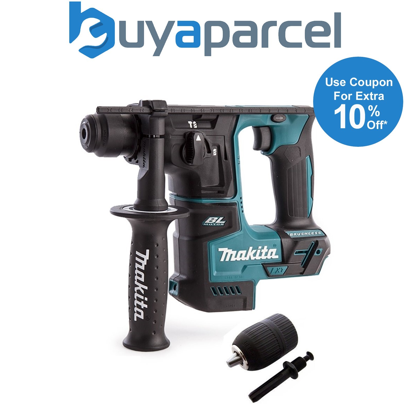 Makita DHR171Z 18V Brushless Cordless SDS Plus Rotary Hammer Drill Body + Chuck