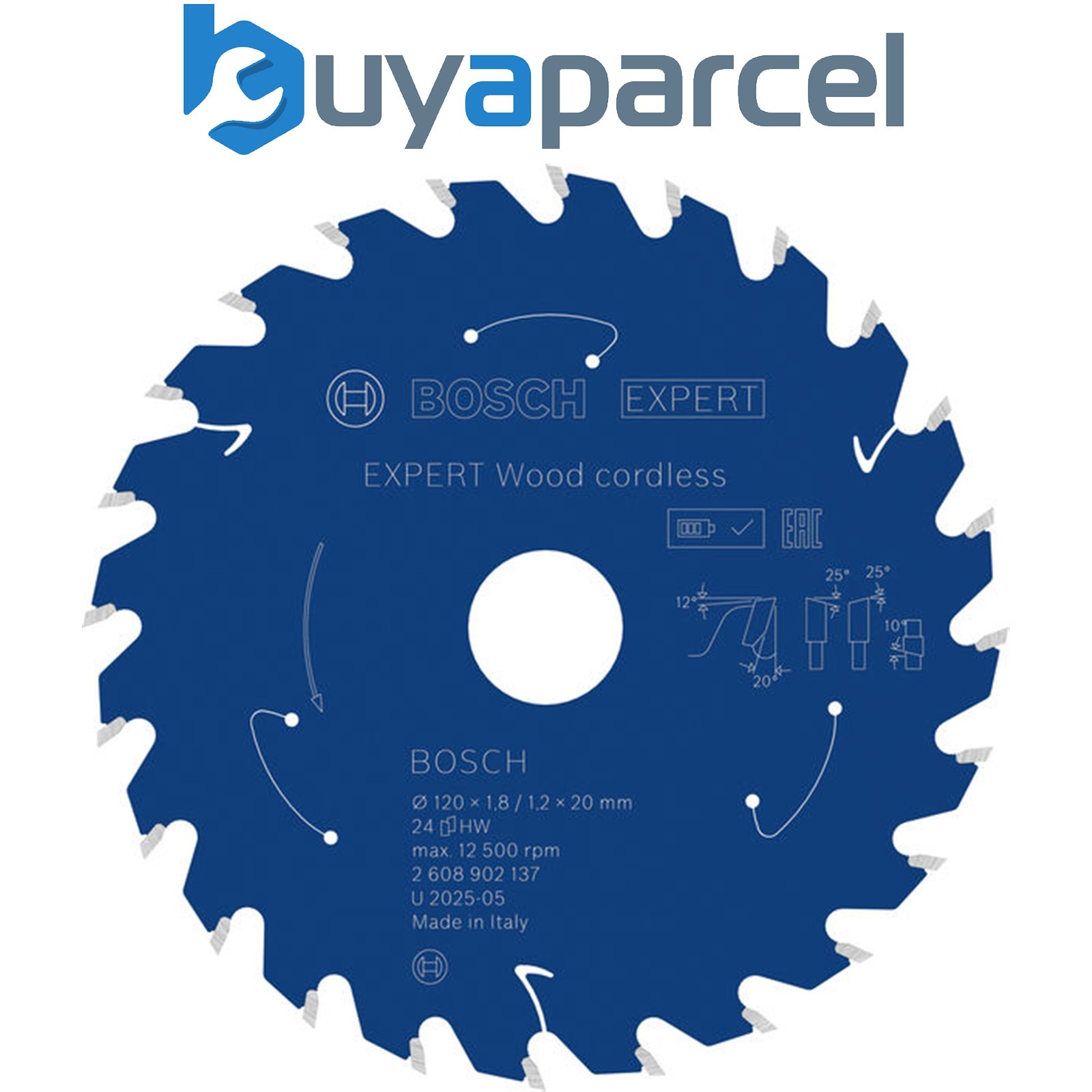 Bosch Wood cordless Circular Saw Blade 120 x 1.8/1.2 x 20 mm T24 2608902137